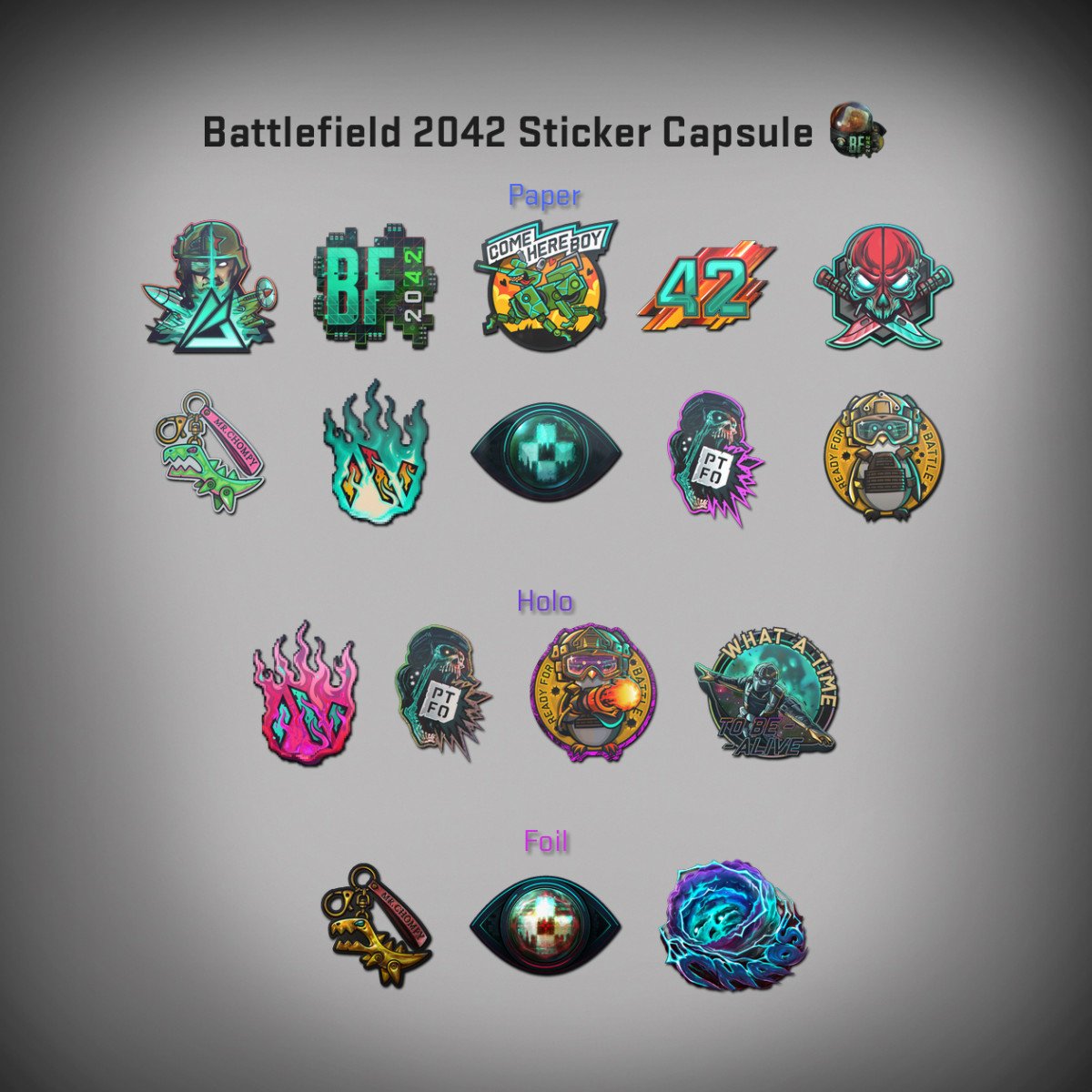 CSGO releases stickers dedicated to Battlefield 2042